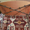 Oak and Polished Stainless Steel Coffee Table - Image 4