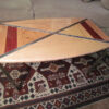 Oak and Polished Stainless Steel Coffee Table - Image 2